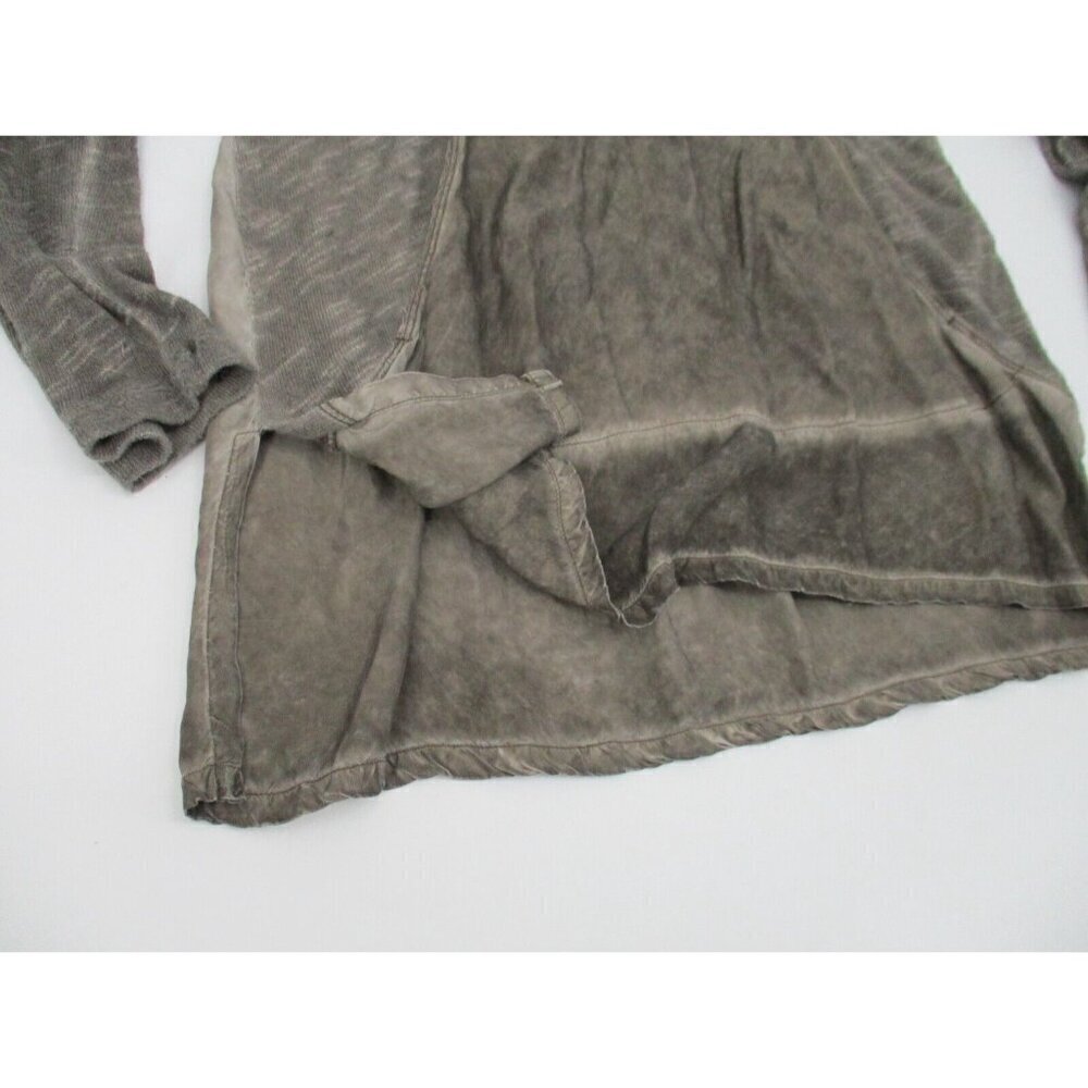Soft Surroundings Womens Top Small Long Sleeves V Neck Boho Brown Cotton Casual - Picture 3 of 12